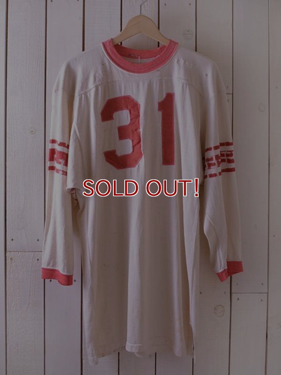 画像1: 1960s【HANESPORT】ナンバリングフットボールTシャツ 雰囲気系　 表記L  (1)