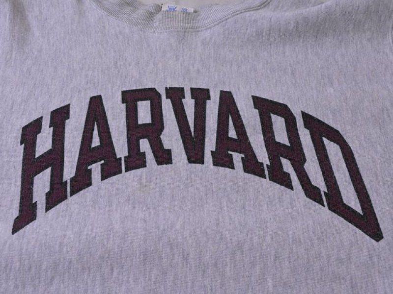 1980s【Champion】リバースウィーブスウェット HARVARD染み込み 表記L