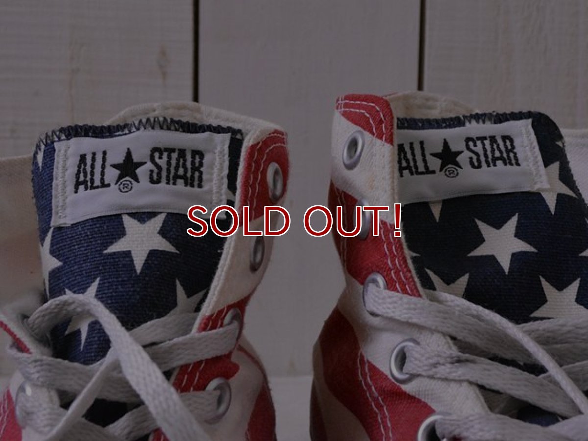 画像13: 1990s US製【CONVERSE】ALL STAR Hi 星条旗　 表記10 1/2  (13)
