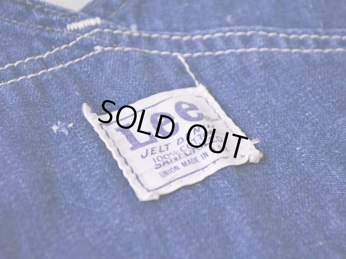 画像4: 1960s-70s【Lee】JELT DENIMオーバーオール　 実寸w36  (4)