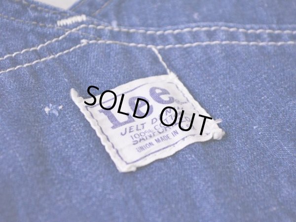 画像4: 1960s-70s【Lee】JELT DENIMオーバーオール　 実寸w36 