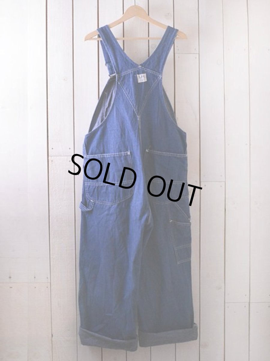 画像2: 1960s-70s【Lee】JELT DENIMオーバーオール　 実寸w36  (2)