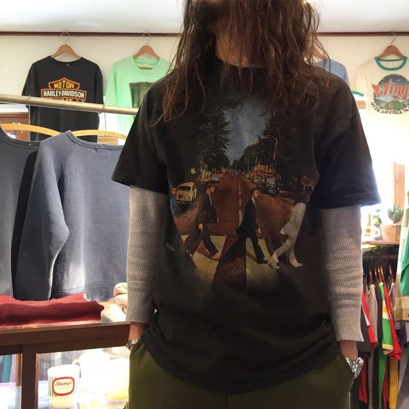 画像1: 1990s THE BEATLES ABBEY ROAD Tシャツ 表記L