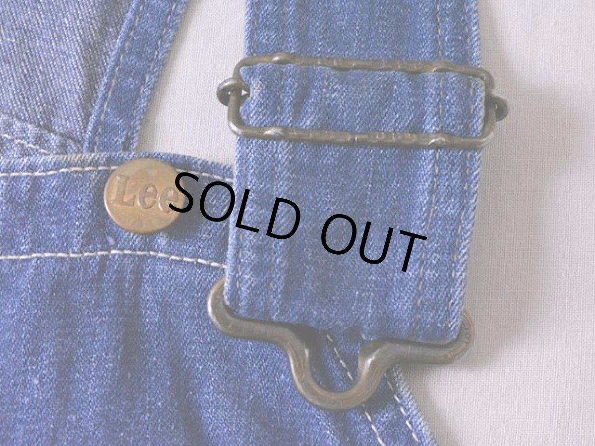 画像10: 1960s-70s【Lee】JELT DENIMオーバーオール　 実寸w36  (10)