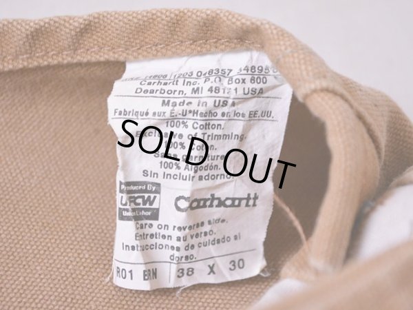画像5: 1990s【Carhartt】ダブルニーダックオーバーオール US製  表記w38