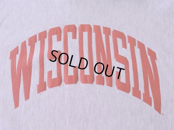 画像8: 1990s【Champion】リバースウィーブパーカー WISCONSIN  表記L