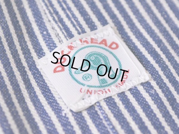 画像8: 1960s〜【DUCK HEAD】エプロン付きダブルニーヒッコリーオーバーオール　 DEAD STOCK!!　 表記W40 L34 