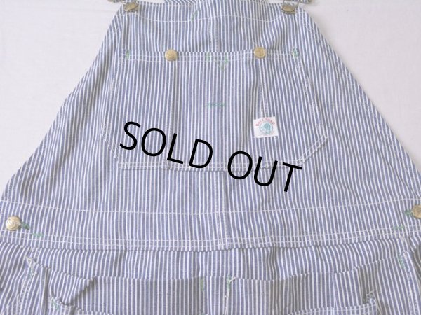 画像10: 1960s〜【DUCK HEAD】エプロン付きダブルニーヒッコリーオーバーオール　 DEAD STOCK!!　 表記W40 L34 