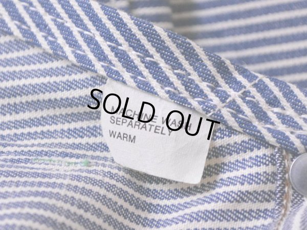 画像7: 1960s〜【DUCK HEAD】エプロン付きダブルニーヒッコリーオーバーオール　 DEAD STOCK!!　 表記W40 L34 