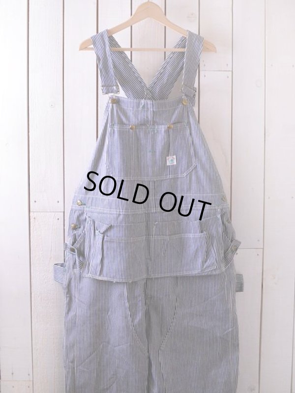 画像4: 1960s〜【DUCK HEAD】エプロン付きダブルニーヒッコリーオーバーオール　 DEAD STOCK!!　 表記W40 L34 