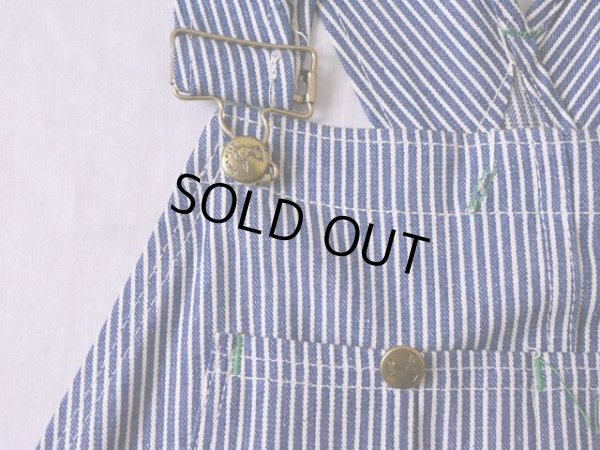 画像9: 1960s〜【DUCK HEAD】エプロン付きダブルニーヒッコリーオーバーオール　 DEAD STOCK!!　 表記W40 L34 