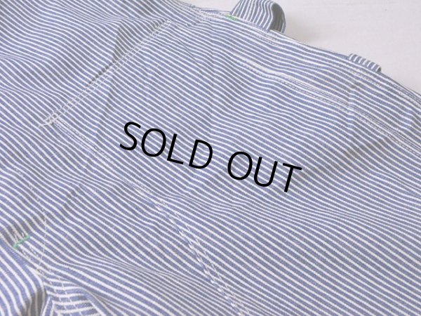 画像14: 1960s〜【DUCK HEAD】エプロン付きダブルニーヒッコリーオーバーオール　 DEAD STOCK!!　 表記W40 L34 