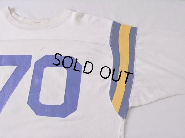 画像4: 1960s-70s【Champion】ナンバリングフットボールTシャツ　 表記46 