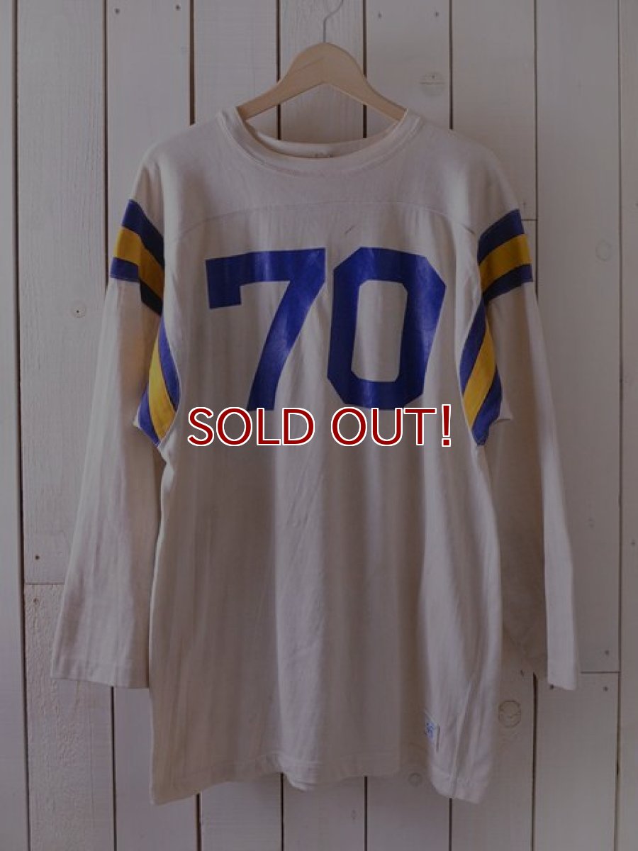 画像1: 1960s-70s【Champion】ナンバリングフットボールTシャツ　 表記46  (1)
