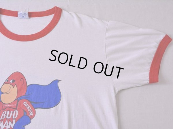 画像4: 1980s BUDMANリンガーTシャツ 両面プリント　 表記XL 