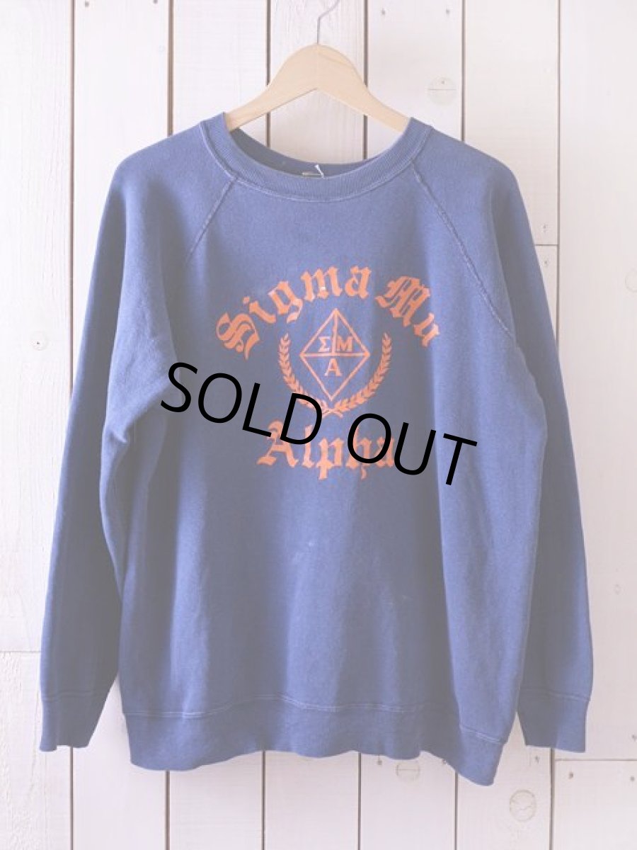 画像1: 1960s Sigma Mu Alphaカレッジスウェット　 実寸L  (1)
