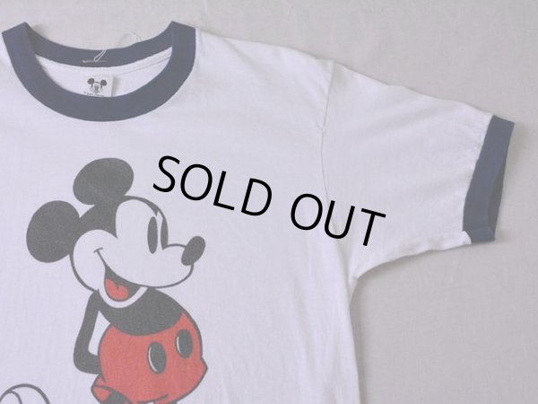 画像5: 1970s ミッキーリンガーTシャツ 染み込みプリント　 表記M 