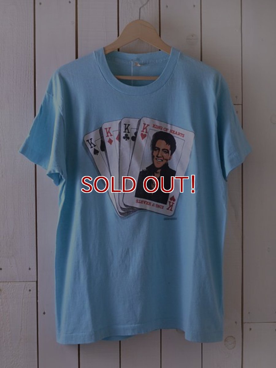 画像1: 1980s KING OF HEARTS ELVIS Tシャツ　 表記XL  (1)
