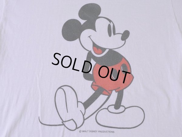 画像6: 1970s ミッキーリンガーTシャツ 染み込みプリント　 表記M 