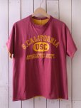 画像1: 1980sリバーシブルTシャツ University of Southern California　<br>実寸ML<br> (1)