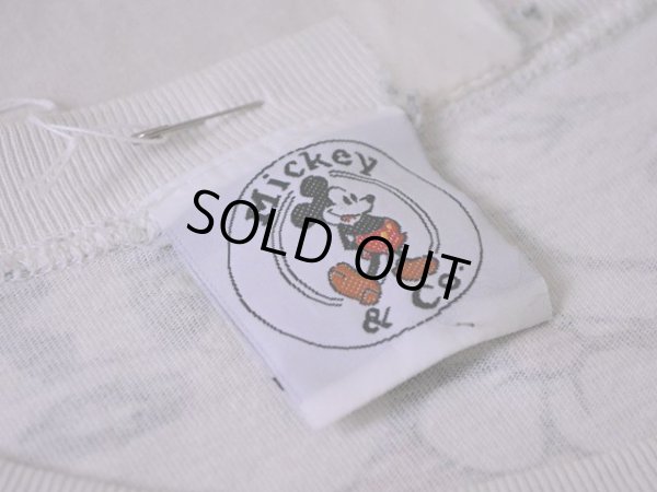 画像3: 1990s ミッキー&ミニー総柄Tシャツ　 実寸L 