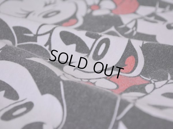 画像6: 1990s ミッキー&ミニー総柄Tシャツ　 実寸L 