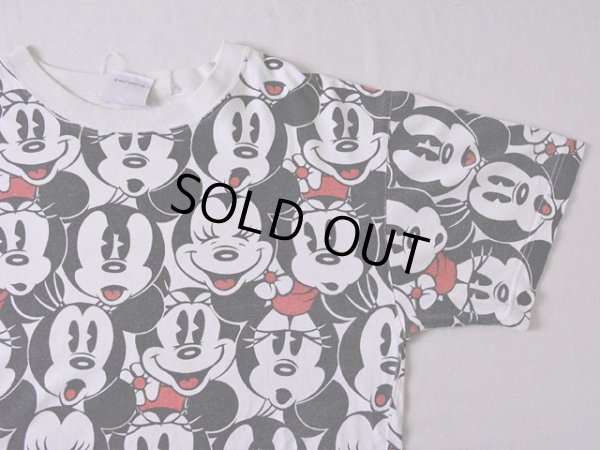 画像4: 1990s ミッキー&ミニー総柄Tシャツ　 実寸L 