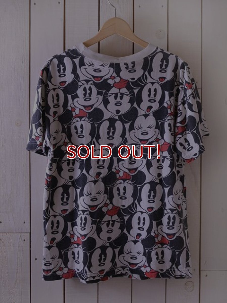 画像2: 1990s ミッキー&ミニー総柄Tシャツ　 実寸L  (2)