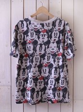 画像2: 1990s ミッキー&ミニー総柄Tシャツ　 実寸L  (2)