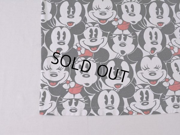 画像5: 1990s ミッキー&ミニー総柄Tシャツ　 実寸L 