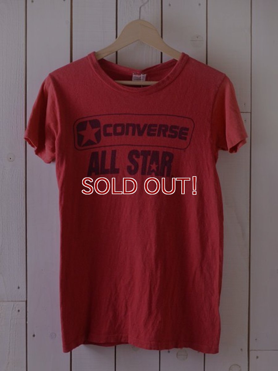 画像1: 1970s-80s CONVERSE ALL STAR Tシャツ 染み込みプリント　 表記S  (1)