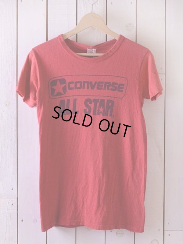 画像1: 1970s-80s CONVERSE ALL STAR Tシャツ 染み込みプリント　 表記S 