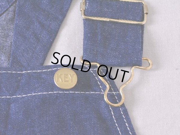 画像6: 1980s【KEY】デニムオーバーオール ワンウォッシュ　 表記w32 