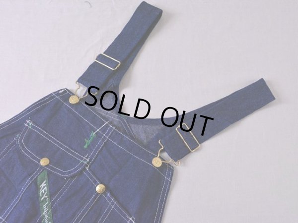 画像4: 1980s【KEY】デニムオーバーオール ワンウォッシュ　 表記w32 