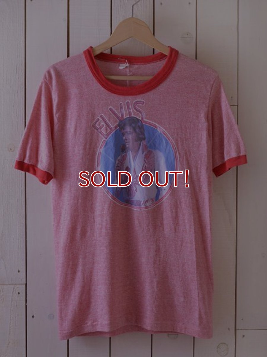 画像1: 1970s ELVIS杢リンガーTシャツ　 表記L(実寸SM)  (1)