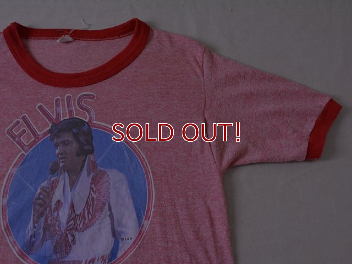 画像4: 1970s ELVIS杢リンガーTシャツ　 表記L(実寸SM)  (4)