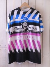 画像1: 1980s Disney MGM STUDIOS ミッキー総柄Tシャツ　 実寸L  (1)