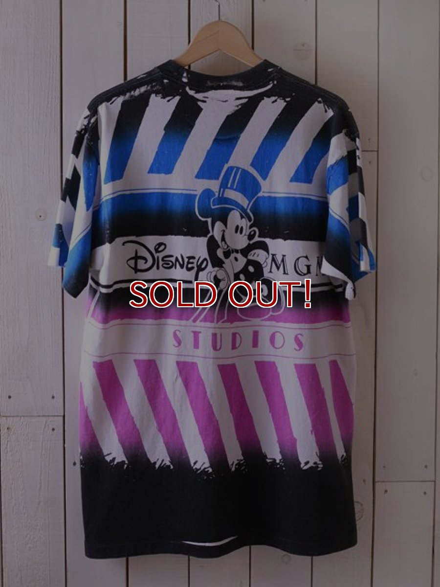 画像2: 1980s Disney MGM STUDIOS ミッキー総柄Tシャツ　 実寸L  (2)