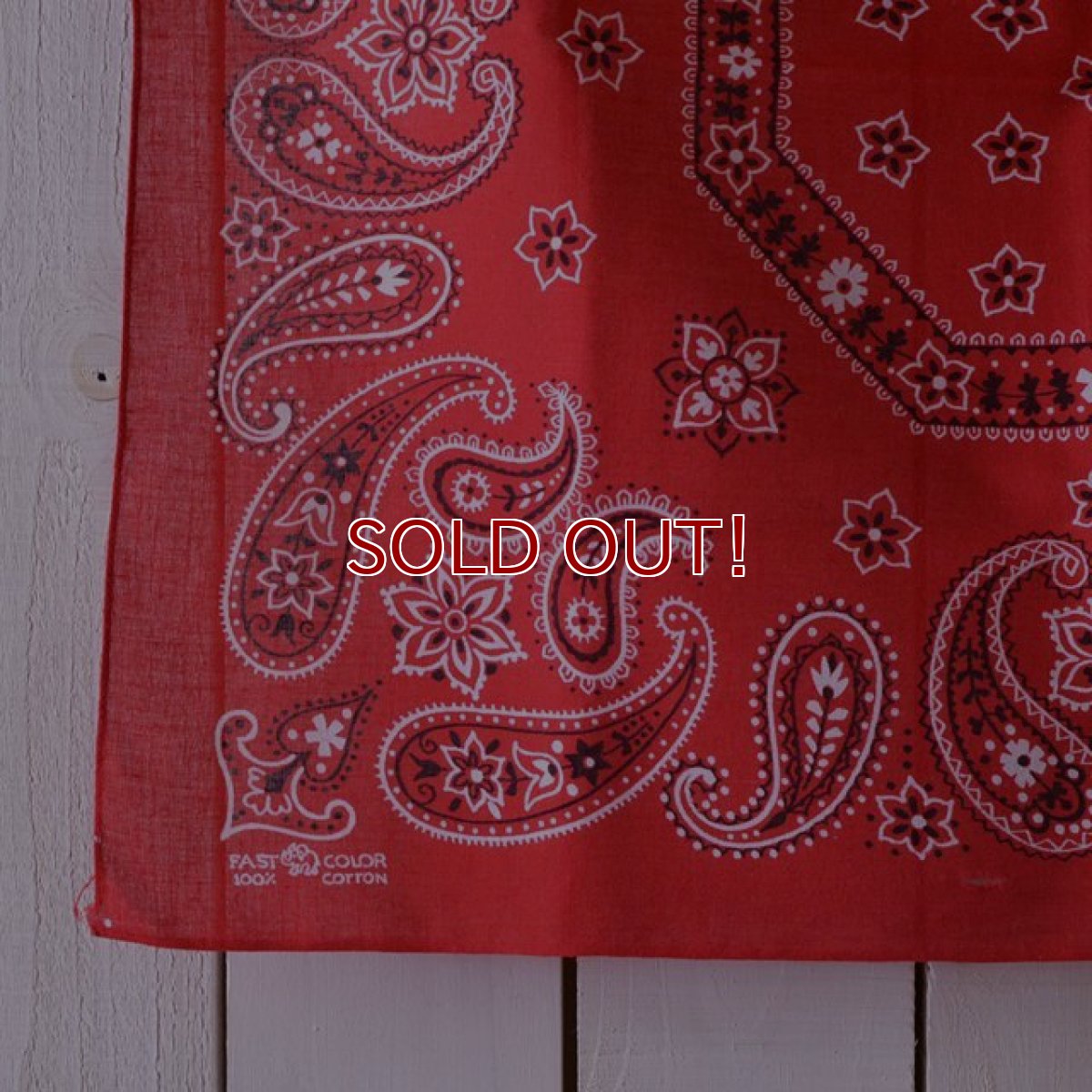 画像1: 1960s ELEPHANT BRAND FAST COLORバンダナ　 上鼻エレファント  (1)