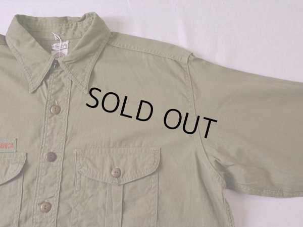 画像4: 1950s BOY SCOUTSマチ付きシャツ　 実寸L 