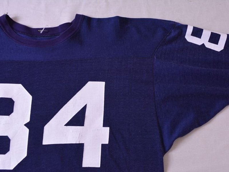 1960s-70s Champion ナンバリングフットボールTシャツ 表記46 - 古着屋