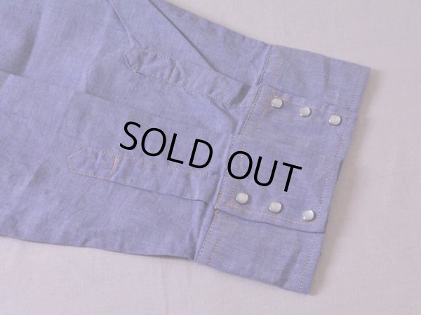 画像5: 1970s Sears シャンブレーウエスタンシャツ　 表記L 