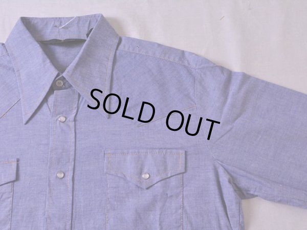 画像4: 1970s Sears シャンブレーウエスタンシャツ　 表記L 