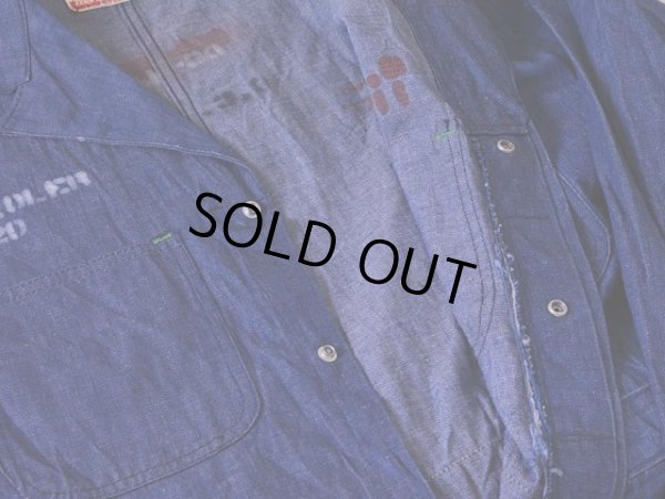 画像8: 1960s BLUE TOP デニムオールインワン　 表記42 