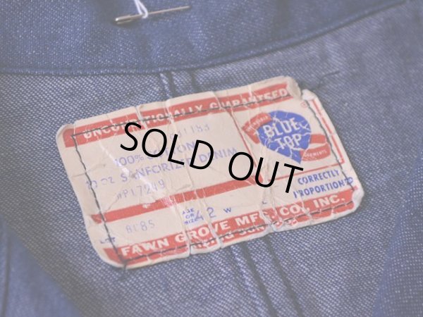 画像4: 1960s BLUE TOP デニムオールインワン　 表記42 