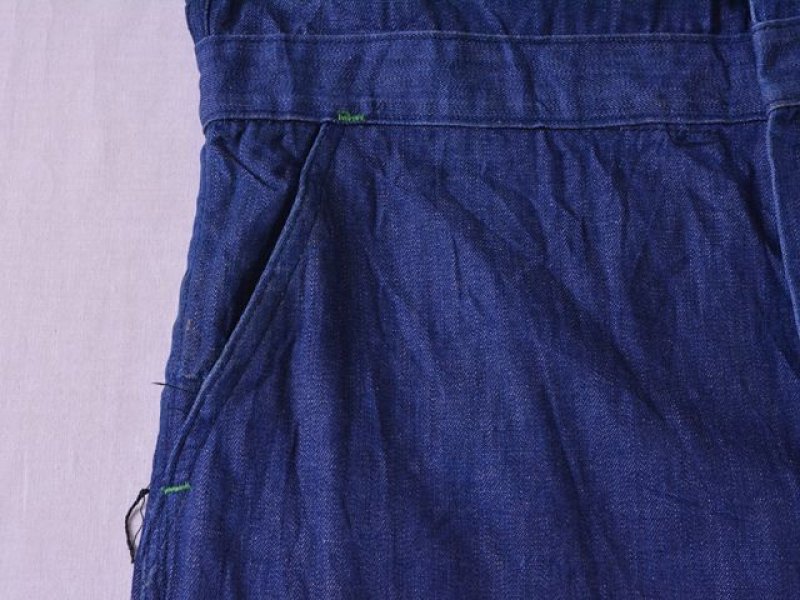 60s BLUE TOP デニムオールインワン　つなぎ ヴィンテージ　古着 1960s BLUE TOP デニムオールインワン 表記42 - 古着屋HamburgCafe