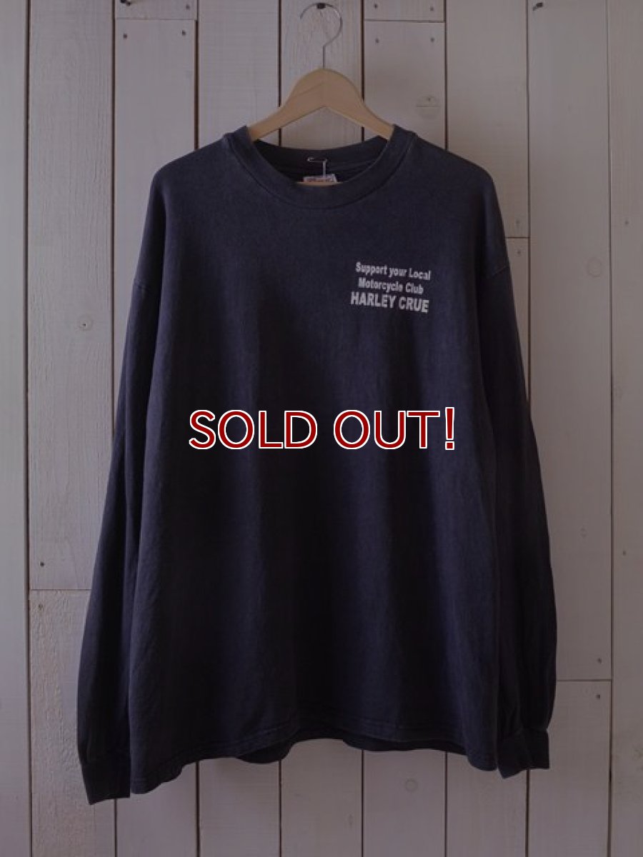 画像2: 1990s Harley Crue Motorcycle Club スカルL/S Tシャツ　 表記XL  (2)