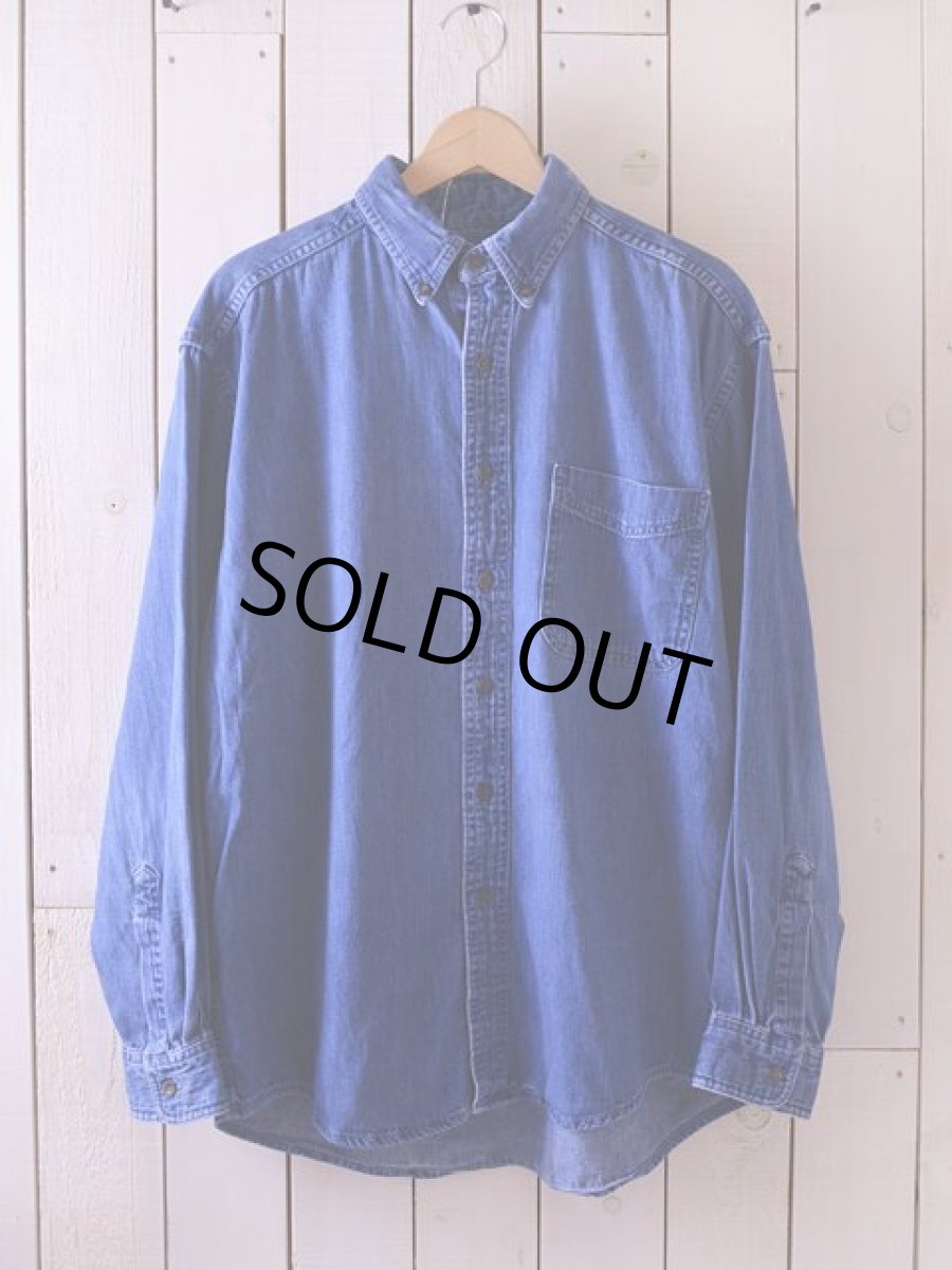 画像1: 1990s L.L.Bean デニムBDシャツ　 表記M  (1)