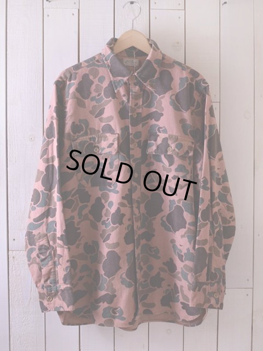 画像1: 1970s L.L.Bean 迷彩シャモアクロスシャツ　 表記16  (1)