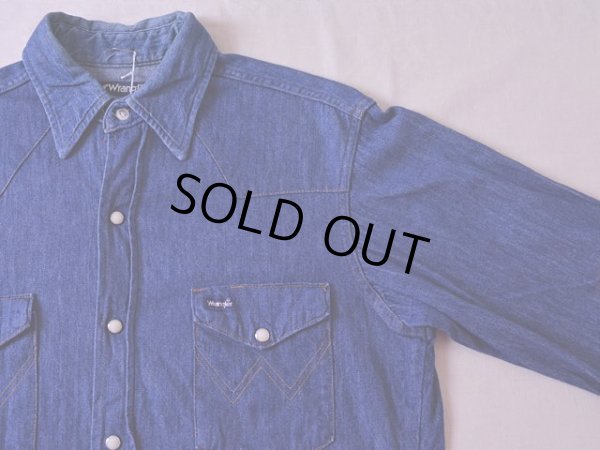 画像4: 1980s Wrangler 127MWデニムウエスタンシャツ　 表記15 